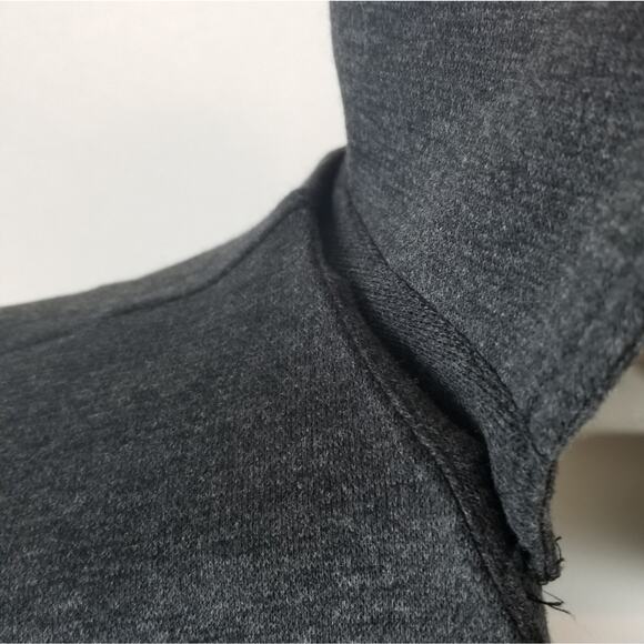 Maternity Shacket M Grey Banded Removable Collar Vtg Lightweight Flannel 90 - Picture 6 of 13